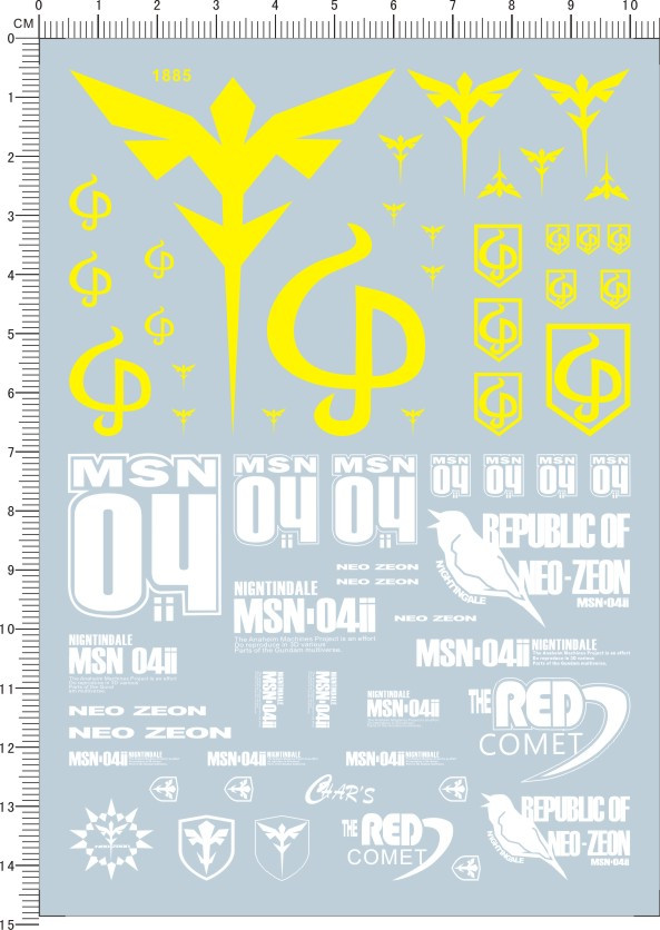 1885-9214 HG MSN-04ii Nightingale夜莺纸模gd水贴 定做订做定制