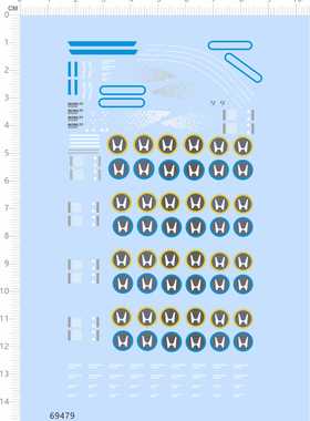 69479整版胶1/43思域MOBILTY飞度Fuel Cell HMCT DESIGN标签水贴