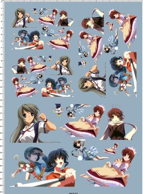 90247 整版胶 CLANNAD 痛车去底水贴 A4纸 现货