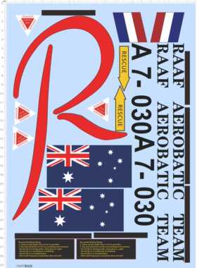 73437比例模型水贴美国国旗 RAAF AEROBATIC TEAM 澳大利亚澳洲