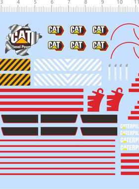 68515整版胶cat大象1/64美式货柜车peterbilt卡车适用于纸模水贴