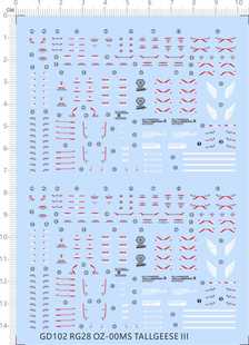 GD102水贴RG托鲁基斯3杜鲁基斯3多鲁基斯3 OZ-00MS TALLGEESE III