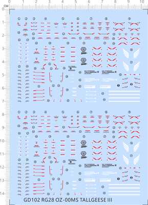 GD102水贴RG托鲁基斯3杜鲁基斯3多鲁基斯3 OZ-00MS TALLGEESE III