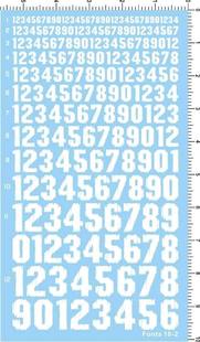 A6702 各种比例数字阿拉伯数字水贴纸 fonts