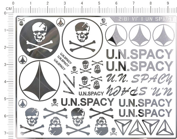 2181-  VF-1系 太空堡垒 U.N.SPACY 超时空要塞 模型金属贴1