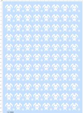 73621整版胶 骷髅头死神 镰刀 BOB盲盒水贴手办模型