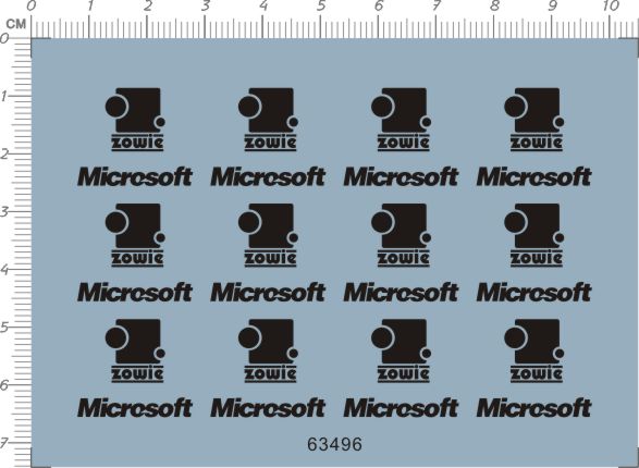 63496-A6115 microsoft zowie 键盘鼠标水贴纸