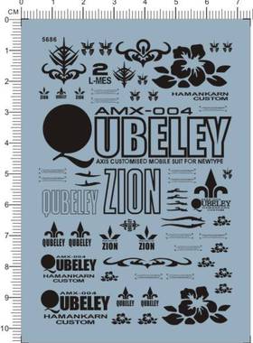 5686 HG AMX-004-3 QUBELEY卡碧尼电镀红电镀金电镀紫烫金gd水贴2