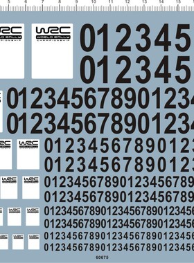 60675-A6301 wrc 号码牌 模型车水贴