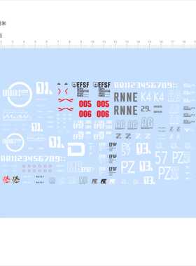 82835 RX-78-7 RGM-76 GM Z-PLUS ZPLUS PZ57高达敢模型水贴现货