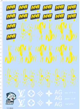 73015整版胶 甘肃战队 飞溅 NAI 鼠标贴模型水贴