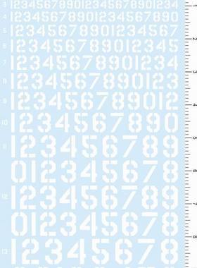 USSAAF FONTS 2-2-A6109 美军美国阿拉伯数字数目字水贴纸1