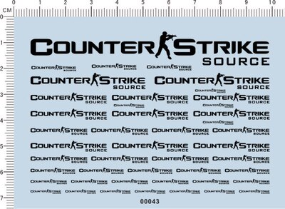00043-A3613 反恐精英CS COUNTER STRIKE 模型车水贴纸