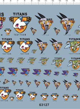 63127-5410 TITANS Wes Murphy RX-121 TR-1 兔子泰坦斯gd水贴纸2