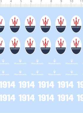 73304整版胶 玛莎拉蒂 1914 比例模型车水贴纸打印