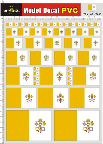 20600-A4211 梵蒂冈 Vatican PVC遥控车壳不干胶贴纸
