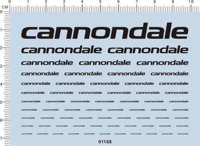 01168-A1810 -CANNONDALE 模型车水贴纸