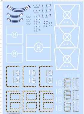 71747整版胶 远望3 远望7 18 比例模型水贴
