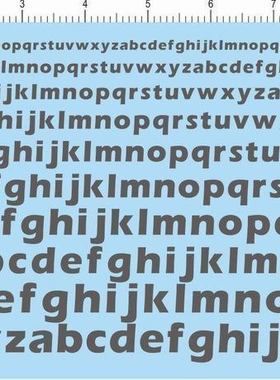 fonts 9-2-A5510 各种比例英文字母水贴纸1