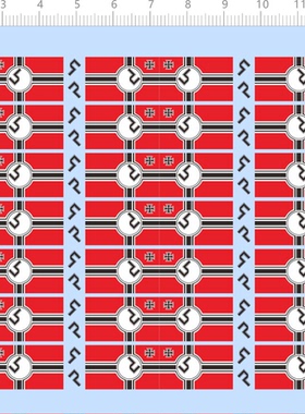 75703 1/72 德国国旗比例模型水贴tank船舶模型定制打印2310