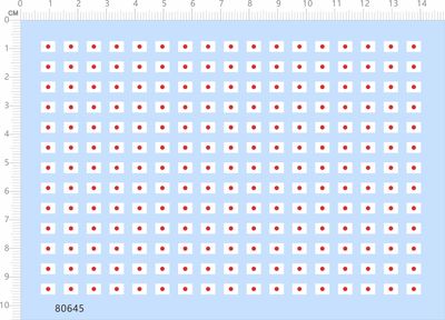 80645整版胶日本国旗水贴纸水转印模型玩具标签定做订做定制A6