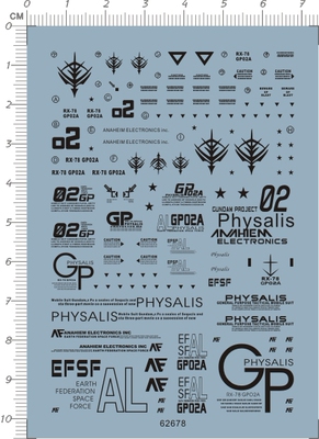 62678-8E22 HG RX-78 GP02A gd水贴111 现货