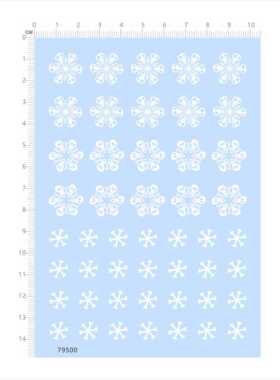 79500 雪花 模型贴 骷髅头 骨头 可撕膜不干胶定制打印现货