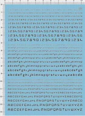 1002-Z150 黑字白边 英文字母和数目字1