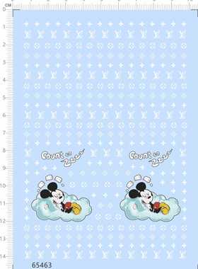 65463盲盒molly奢侈花纹米奇count to zzzz剪纸模型水贴纸定做