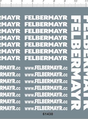 61430 FELBERMAYR 模型车水贴
