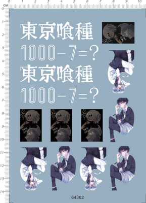 64362-A4414 东京食尸鬼键盘水贴 1000-7=? water decal