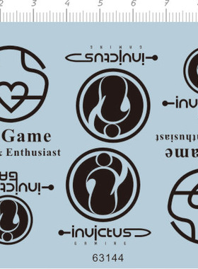 63144-6E20 invictus gaming 赛睿鼠标模型水贴纸