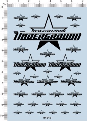 01218-A3005 飞车Newman Tuning Underground 模型车水贴纸现货