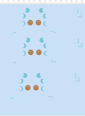 68755整版胶星星月亮星球地球星座Pad-Print-end-0115纸模水贴纸