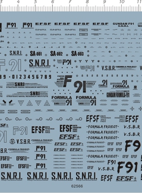 62566-1A04 HG F91 白色gd水贴111
