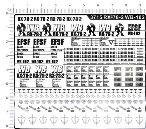 3715 [K3] RX-78-2 WB-102 gd金属贴纸111