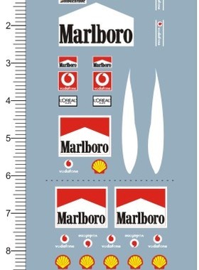 60714  FERRARI法拉利维修人员工作人员衣服服装水贴纸