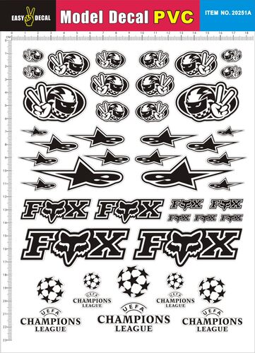 20251-Ep32 E motor 胜利手势 fox champions league 车壳贴纸1
