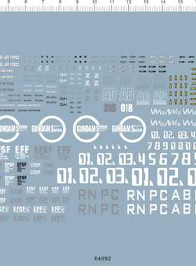 64692 MG GM ZZ double z Zeta Plus MSZ-006 Z C1型Z敢达gd水贴1