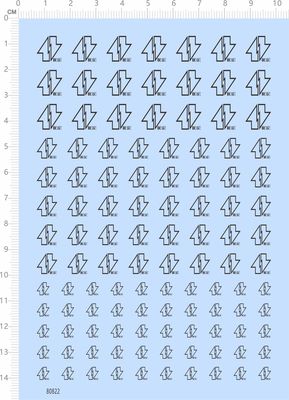 80822整版胶！无比例 ONELIFE MTR 摩托车模型 黑色 水贴