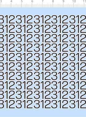 72872整版胶 312 编号 TANK 模型水贴 现货