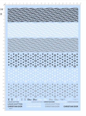 82673印花集水贴奢侈设计图案车钥匙涂装手办模型娃娃盲盒现货