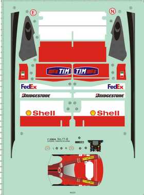 64220-A41336 1/4 F2004 法拉利一级方程式赛车水贴纸不干胶