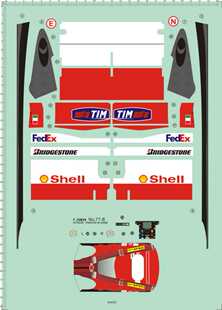 64220-A41336 1/4 F2004 法拉利一级方程式赛车水贴纸不干胶