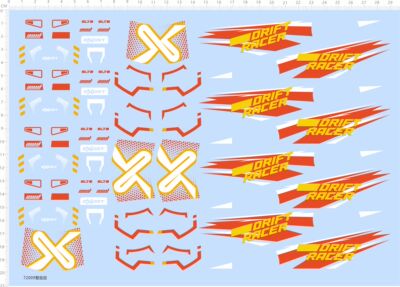 72009整版胶 DRIFT RACER SLTS 拉花 模型水贴
