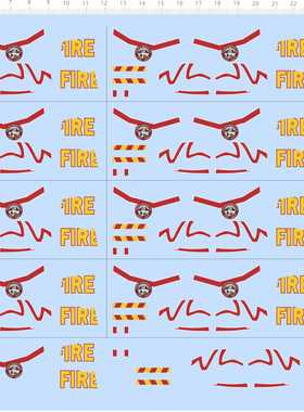 80947整版胶FIRE DEPT SEARCH&RESCUE ARE YOU OK FINE永存A4水贴