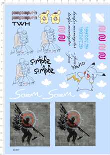 68417整版胶pompompurin键盘贴TWH水贴lucifer纸模型morninggstar