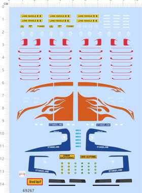 69267整版胶1/87 LONG VEHICL长车STANGLAND拖车模型水贴纸 waeco