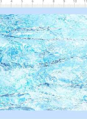 74784整版水贴 海水图案冰水冰层模型水贴定做打印七月