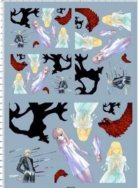 90338 Fate Zero 魔术师 痛车去底水贴 A4纸